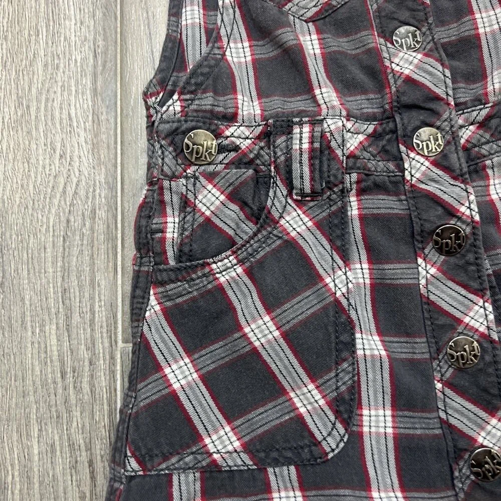 Sprockets Western Plaid 100% Cotton Toddler Girl Dress Vintage Look Size 3T